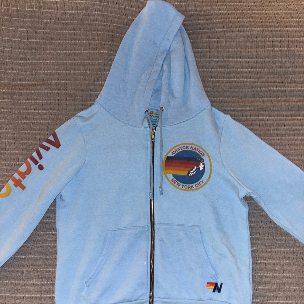 Aviator Nation Blue Sweatshirt Hoodie